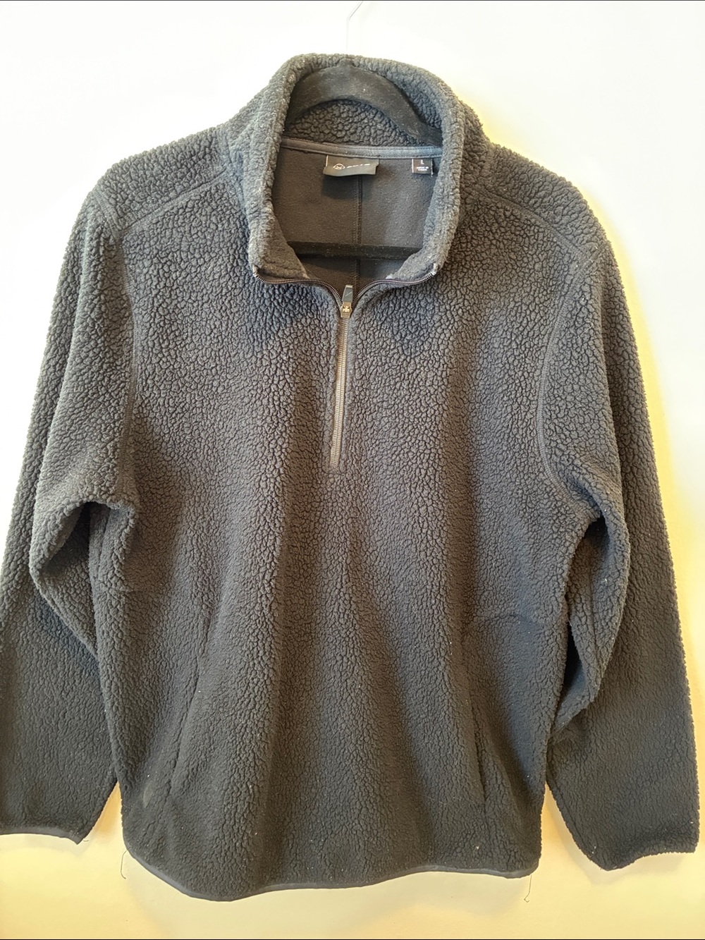 Men's black Quarter-Zip Sherpa Pullover